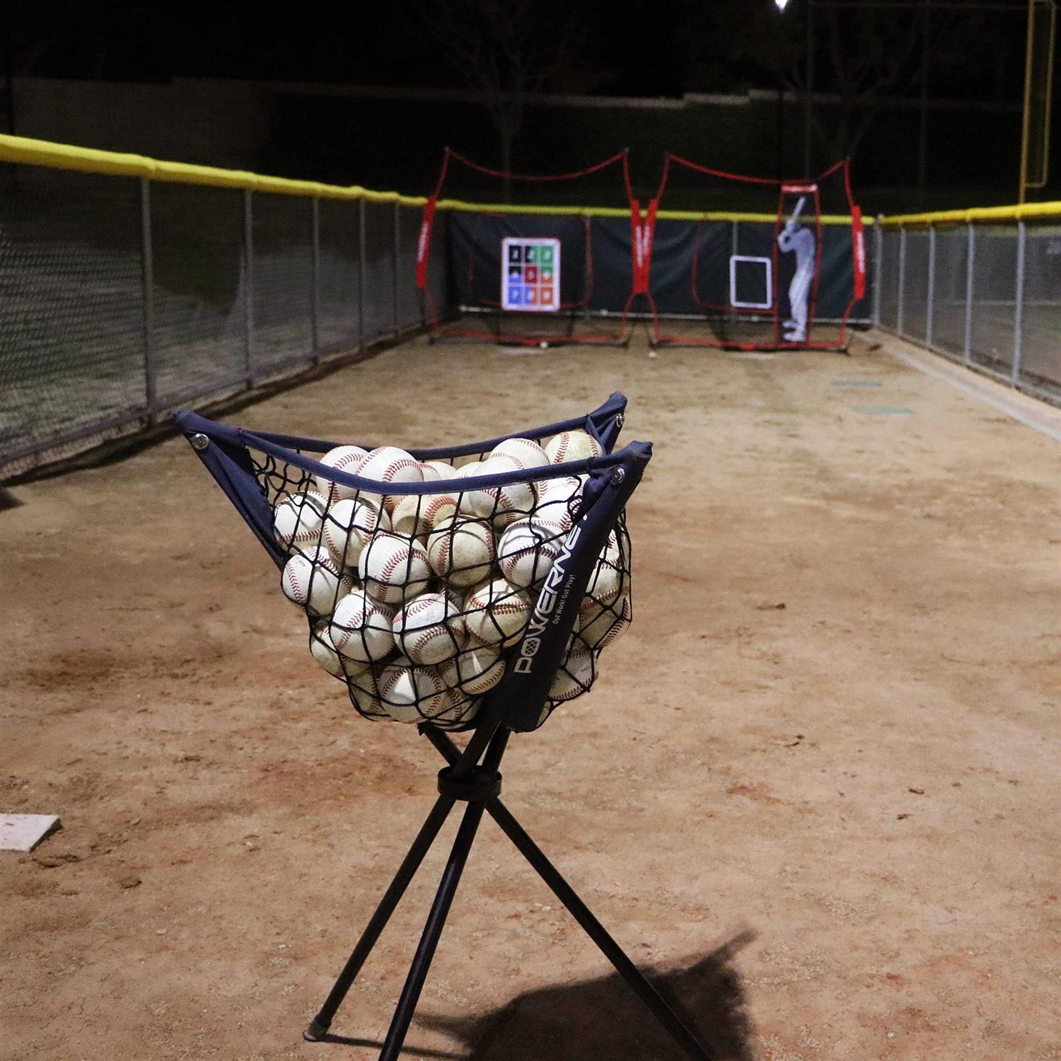 Powernet Baseball Softball Portable Batting Practice Ball Caddy - Image 3