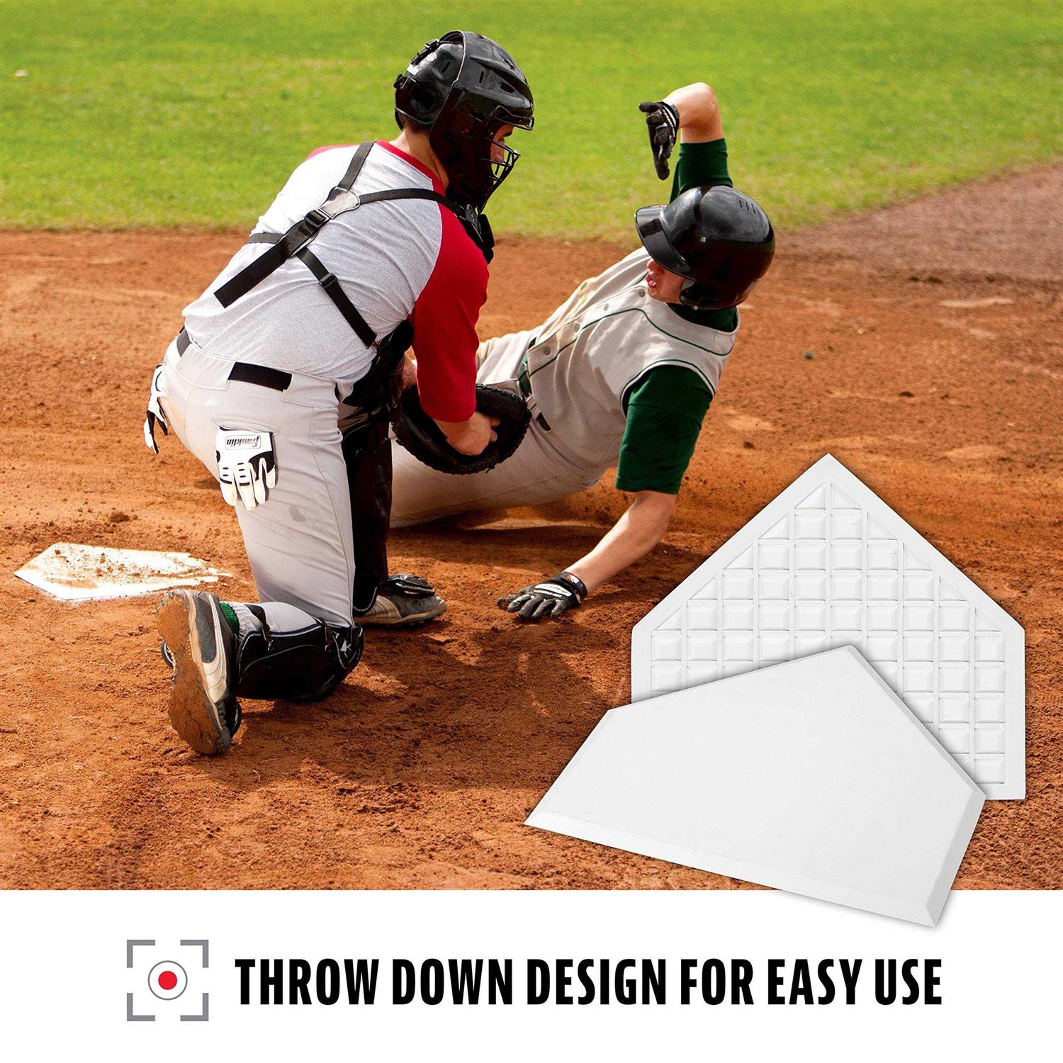 Franklin Sports Home Plate Baseball + Softball Rubber Home Plate - Image 2