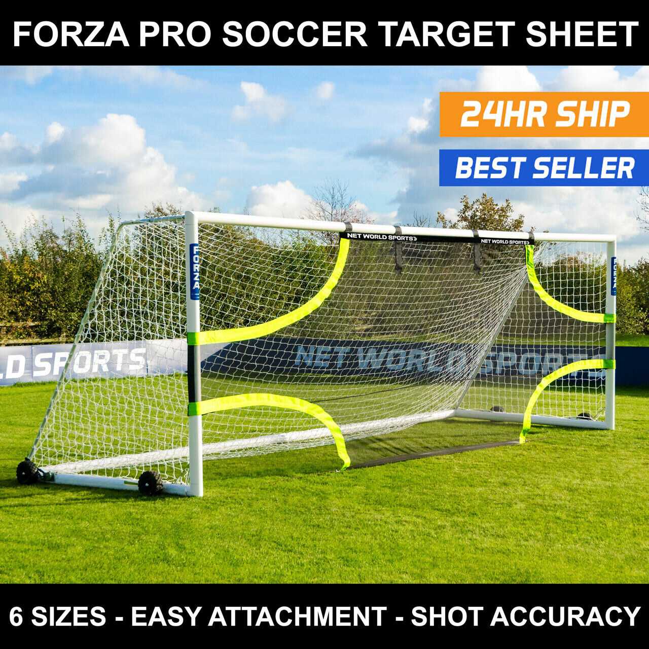 FORZA Pro Soccer Goal Target Sheet - 16 x 7