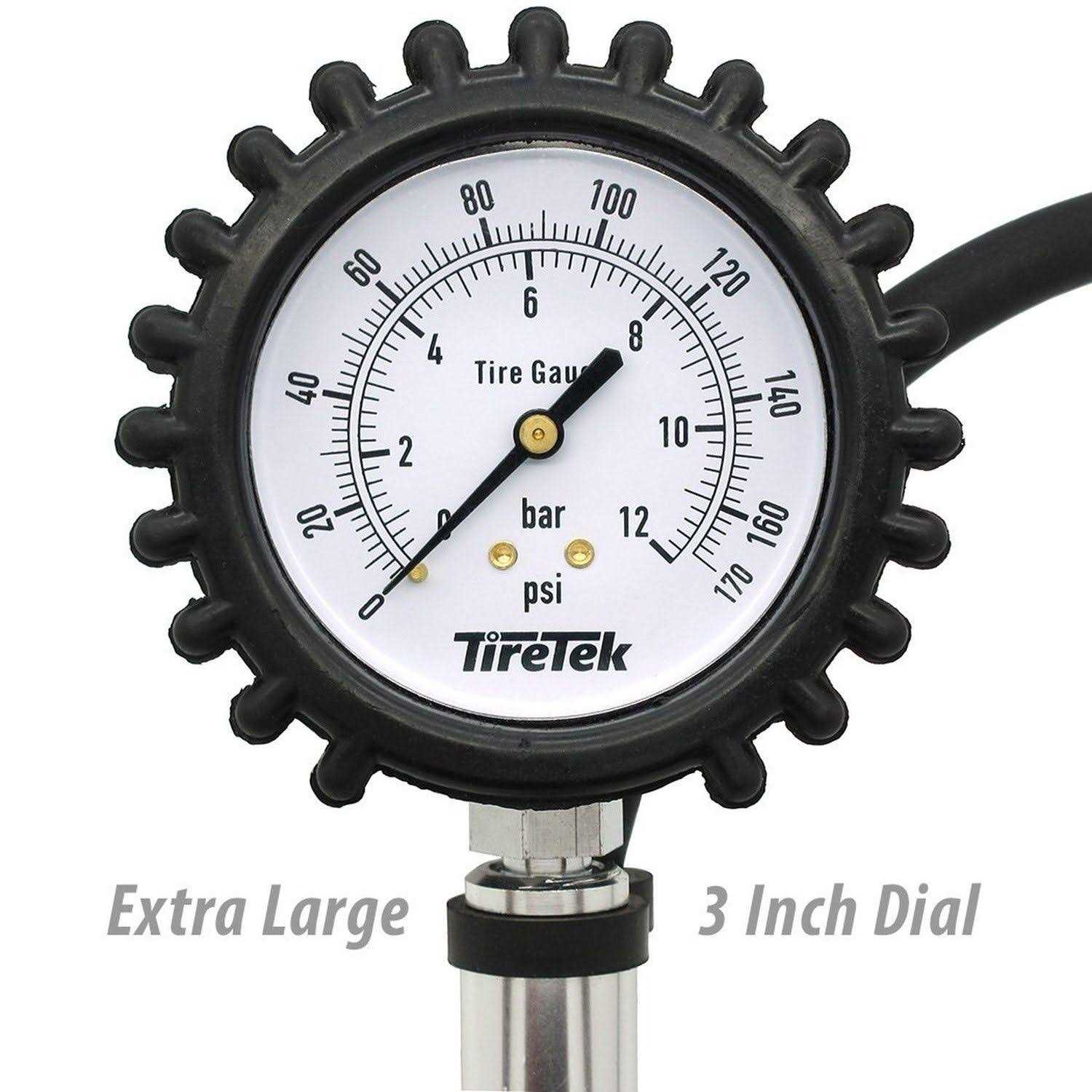TireTek Tire Pressure Gauge for Cars Professional Tire Inflator with Secure Air Chuck - Image 3