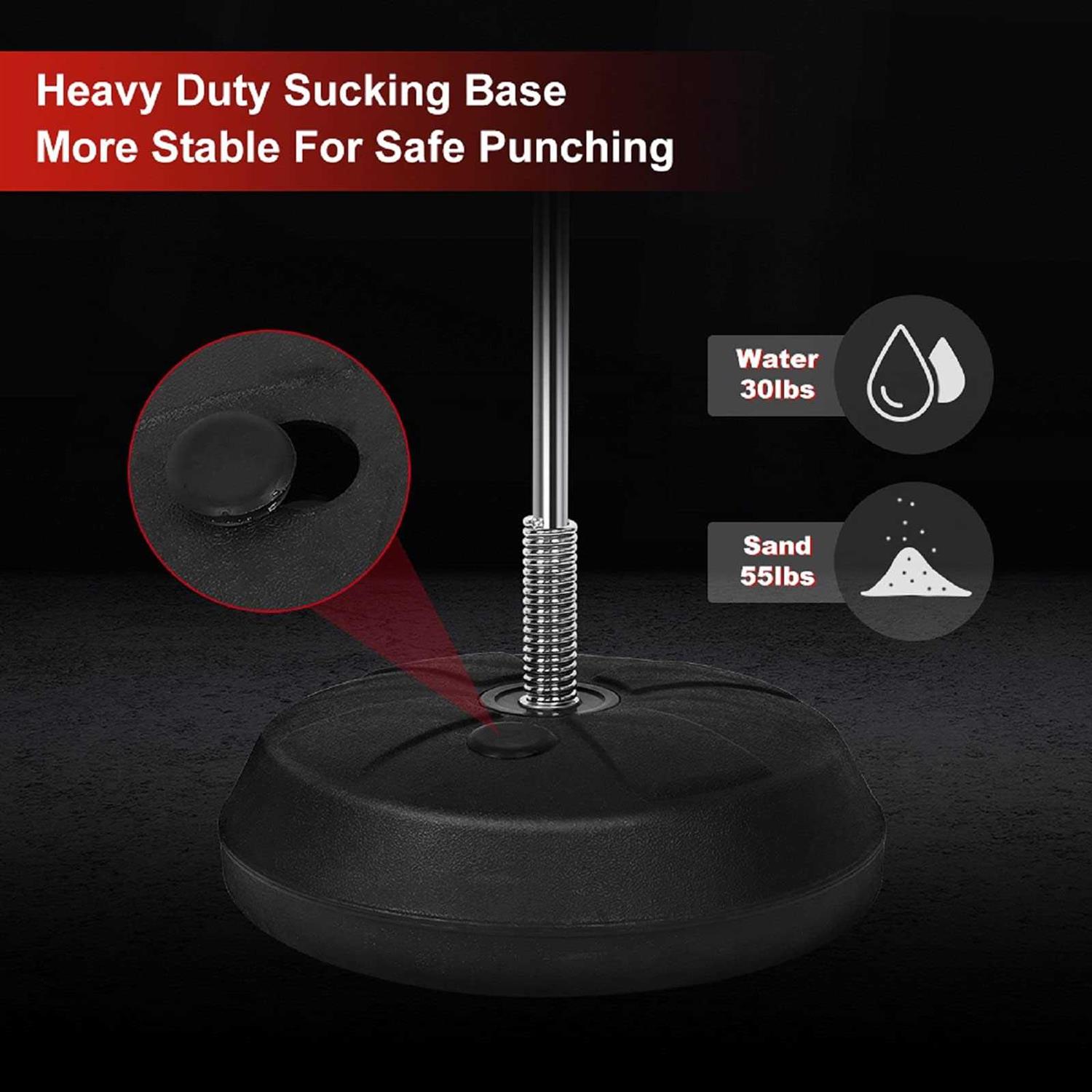 Dripex Punching Bag with Stand for Adults Kids Adjustable Speed Reflex Training Bag Including Boxing Gloves - Image 2