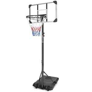 5.4 ft. to 7 ft. Portable Basketball Hoop Backboard System Stand Height Adjustable with 32 in. Backboard and Wheels - Image 3
