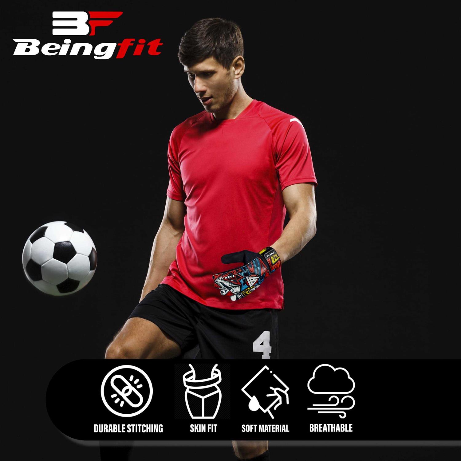 Being fit BeingFit Goalkeeper Gloves Soccer Goalie Gloves for Adults & Youth Soccer Gloves Youth Goalie Gloves Kids Goalie Gloves Soccer Soccer Goalkeeper - Image 4