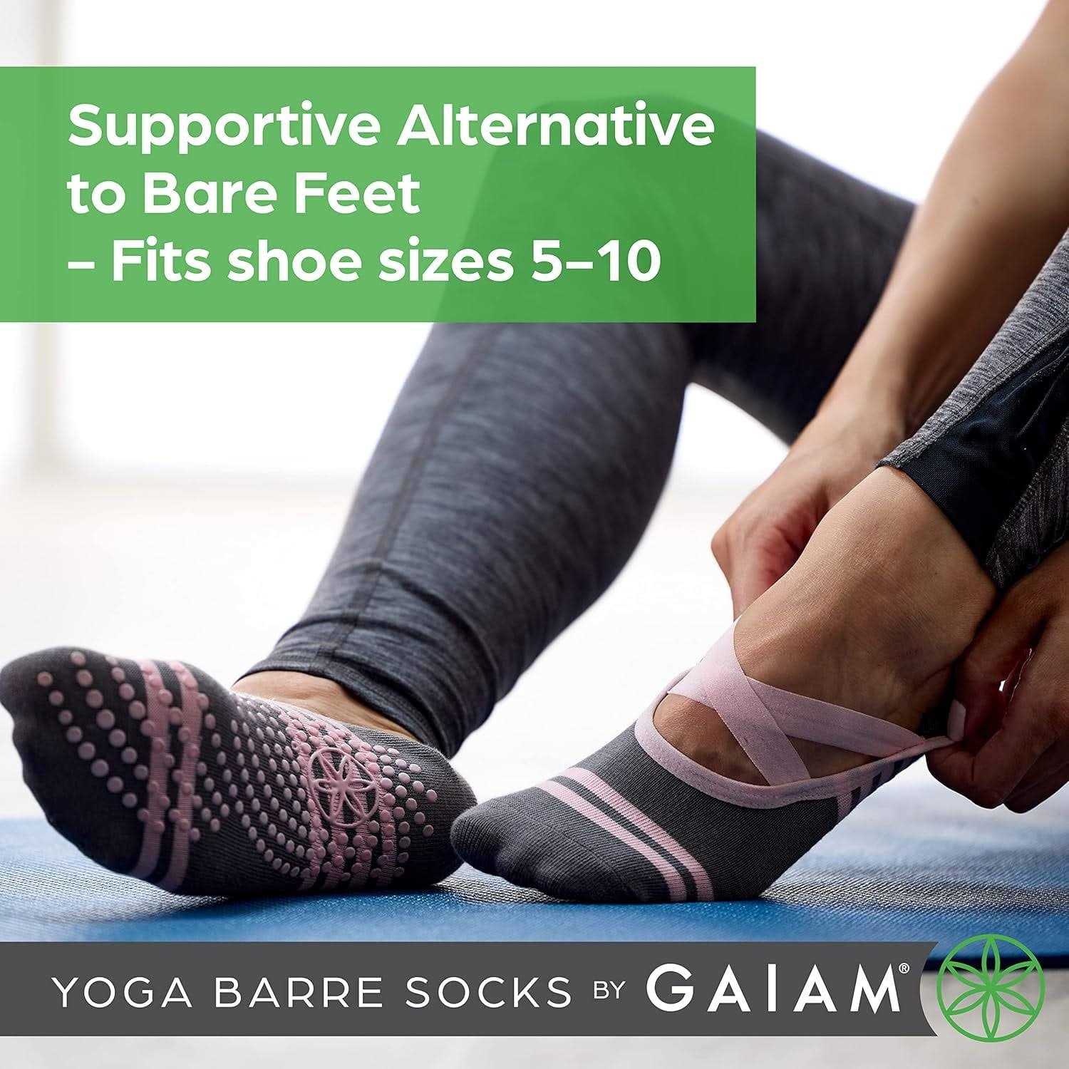 Gaiam Grippy Yoga Barre Socks - Image 3