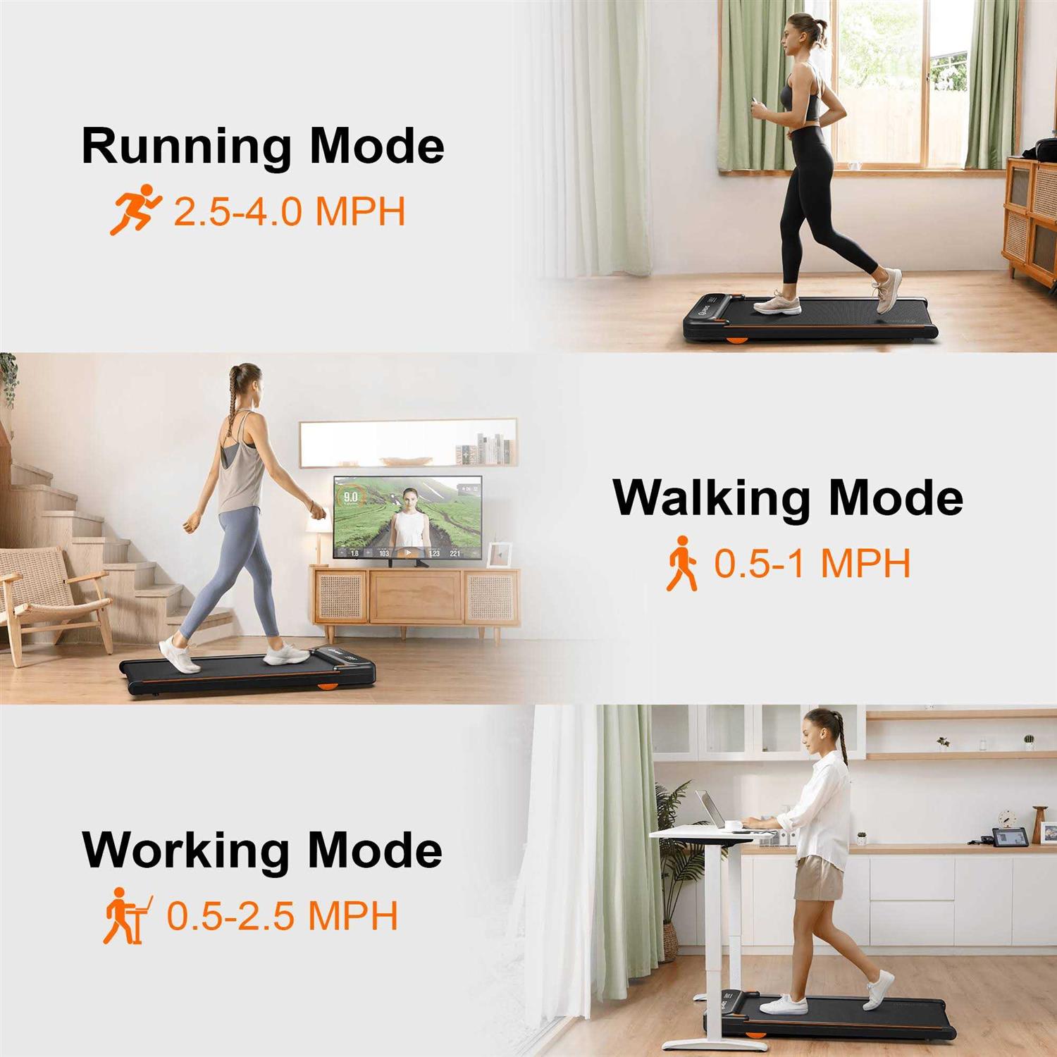 UREVO Walking Pad Under Desk Treadmill with Remote Control - Image 5