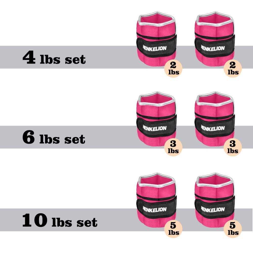 Henkelion 1 Pair Adjustable Ankle Weights For Women Men Kids - Image 4