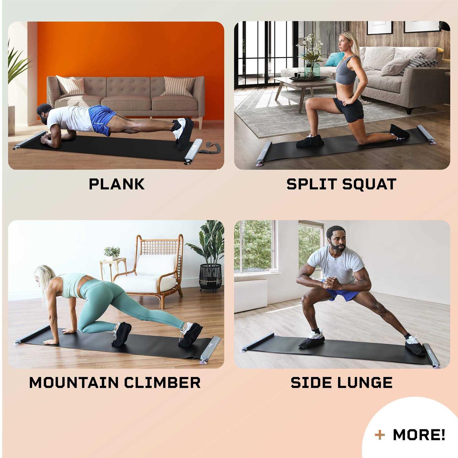 Lifepro Exercise Slide Board for Working Out Exercise Sliding Board Mat With for Endurance & Strength Building Exercises - Image 3