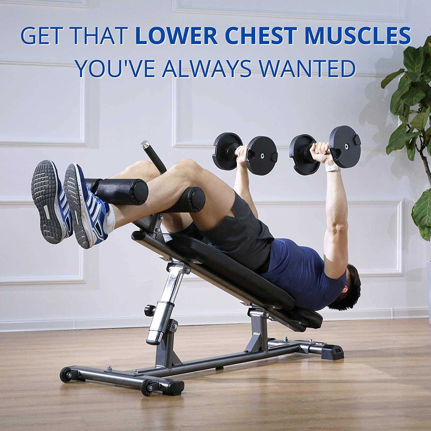 Finer Form Semi-Commercial Sit-Up Bench For Core Workouts and Decline Bench Press. Adjustable Weight Bench with Reverse Crunch Handle with 4 - Image 3