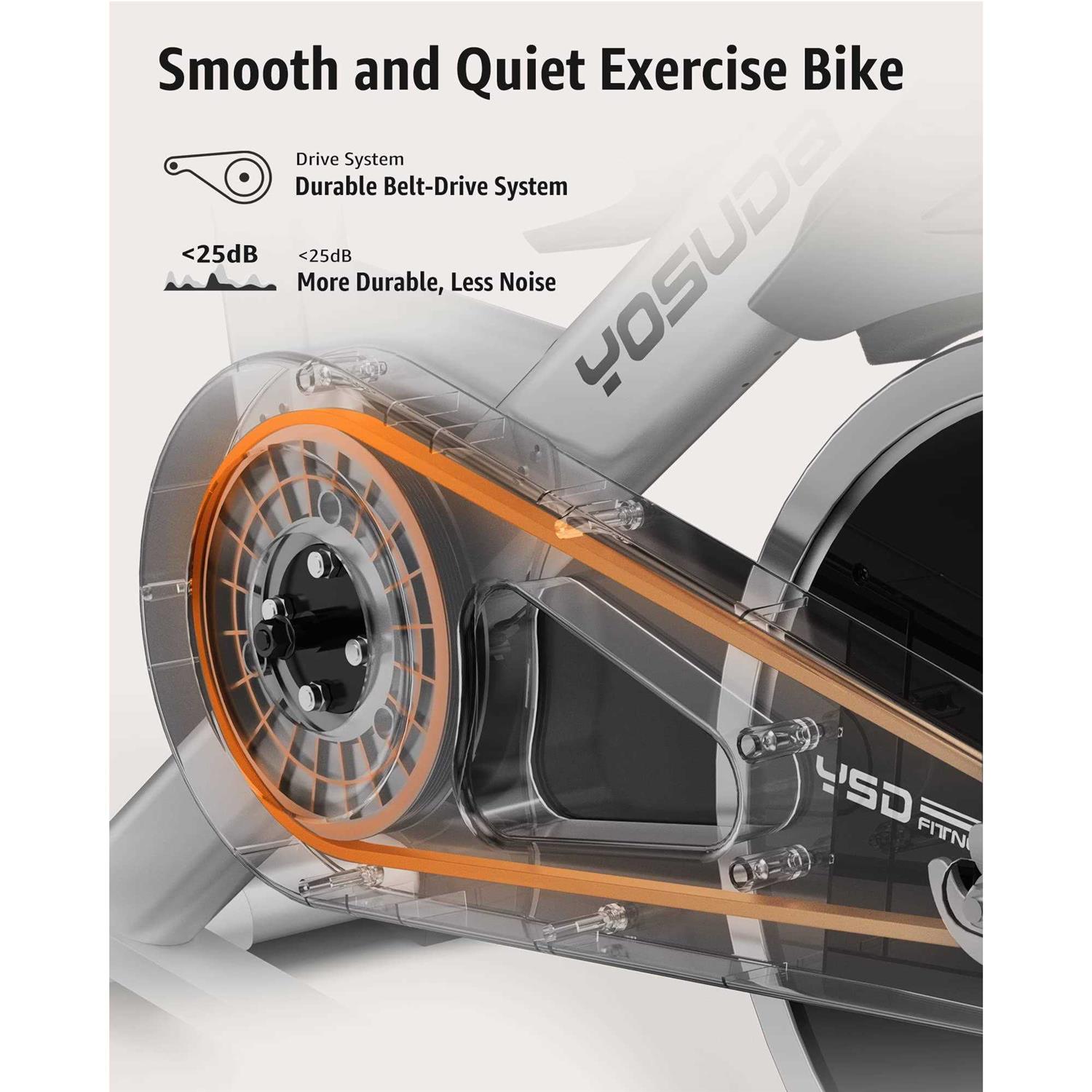 YOSUDA Indoor Cycling Bike Stationary with Ipad Mount & Comfortable Seat Cushion - Image 3