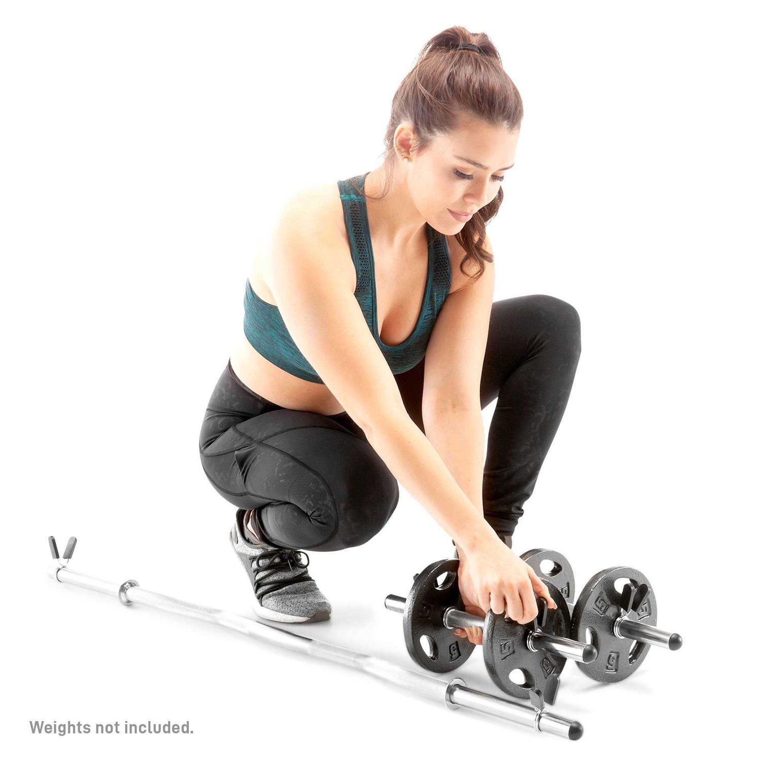 Marcy Standard Curl Bar & Dumbbell Handle Set - Image 3