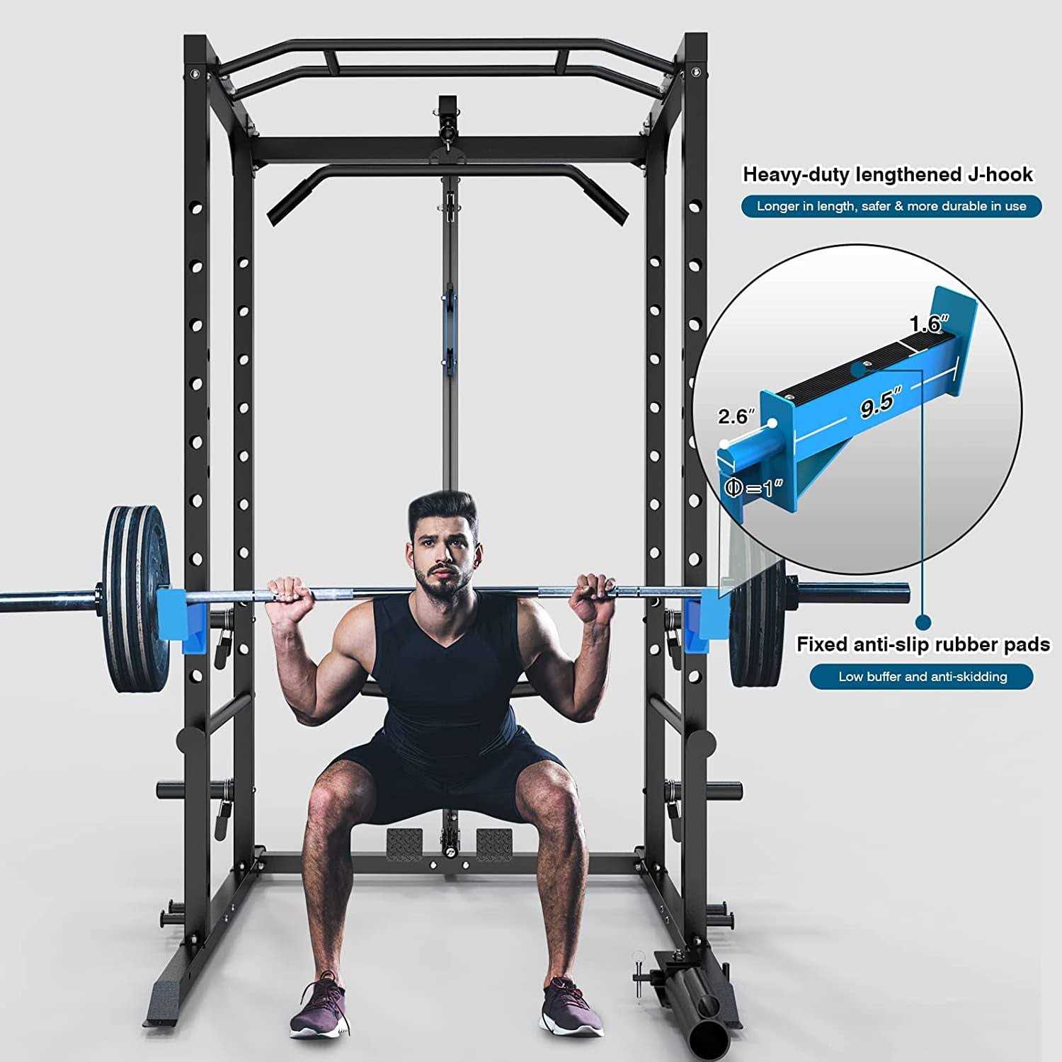 ULTRA FUEGO Power Cage Squat Rack Stands Gym Equipment 1000 Pound - Image 5