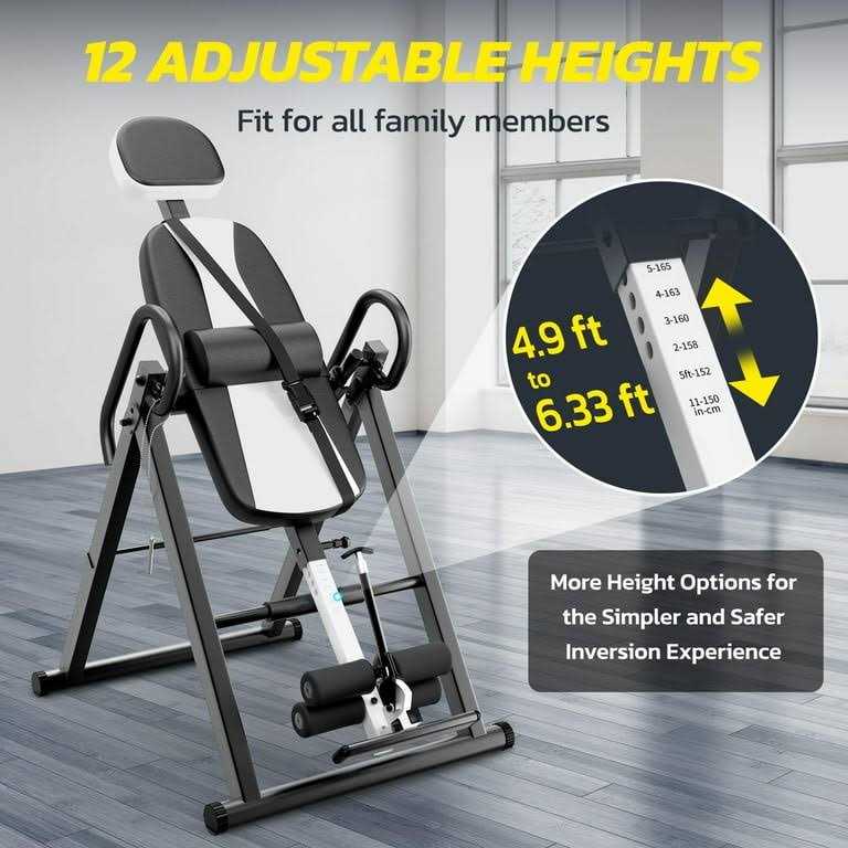 Heavy Duty Inversion Table,300 Lbs Capacity with Adjustable Protective Belt,0-85Foldable Save 70% Space Inversion Table for Back Pain Relief - Image 5