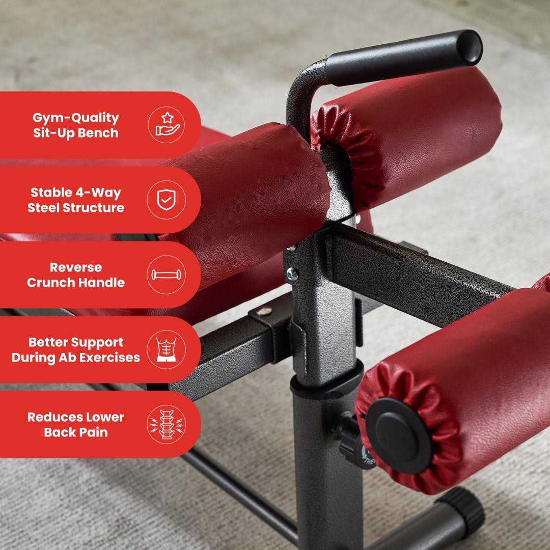 Finer Form Gym-Quality Sit Up Bench with Reverse Crunch Handle for Ab Exercises - Image 3