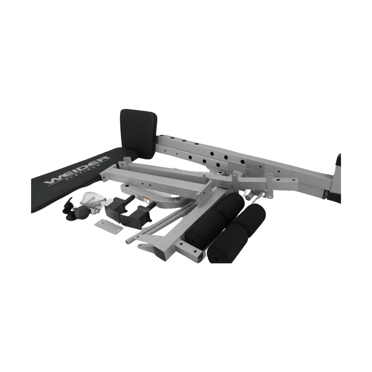 Weider Platinum Standard Weight Bench with Fixed Uprights and Integrated Leg Developer - Image 3