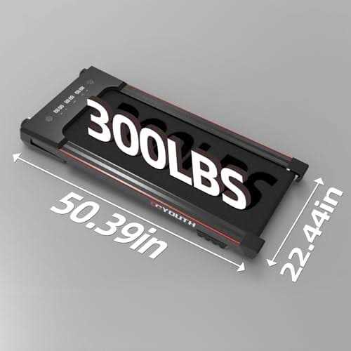 GOYOUTH 2 in 1 Under Desk Electric Treadmill Motorized Exercise Machine with Wireless Speaker, Remote Control and LED Display - Image 3