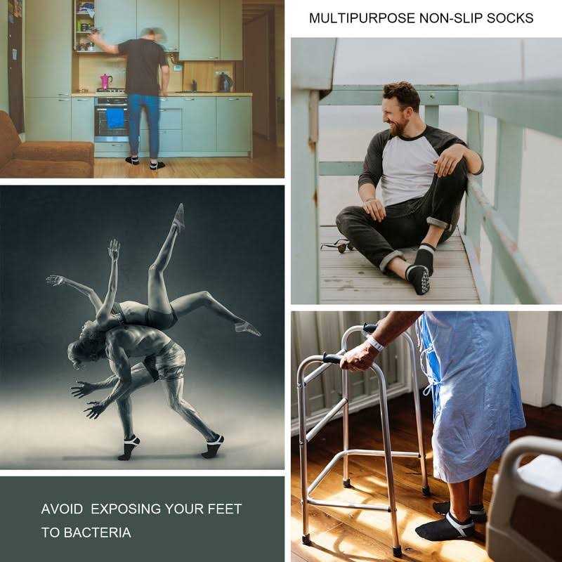 Muezna Men's Non-Slip Yoga Socks Anti-Skid Pilates - Image 5