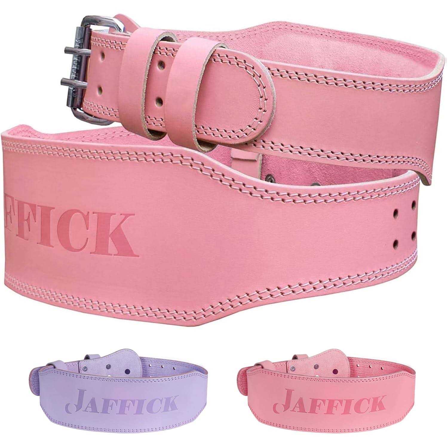 Jaffick Weight Lifting Belt For Ladies 100% Leather Gym Belts Lower Waist Back Support For Women Men Fitness Squat Deadlift Heavy Duty - Image 3