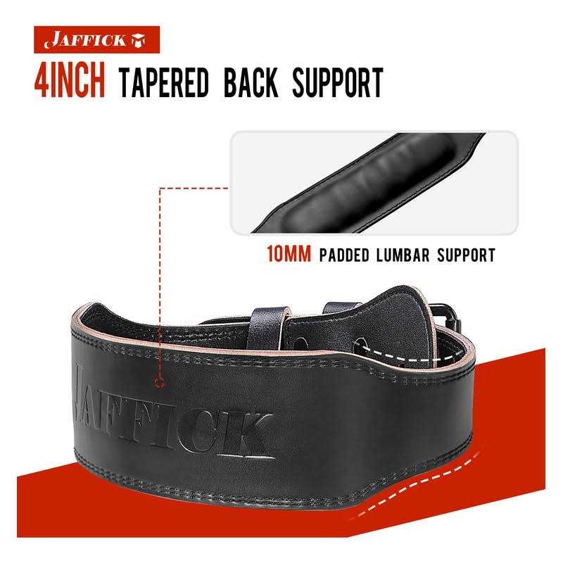 Jaffick Weight Lifting Belt For Ladies 100% Leather Gym Belts Lower Waist Back Support For Women Men Fitness Squat Deadlift Heavy Duty - Image 5