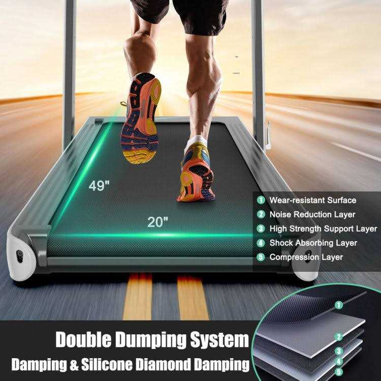Costway 4.75HP 2 In 1 Folding Treadmill with Remote APP Control - Image 3