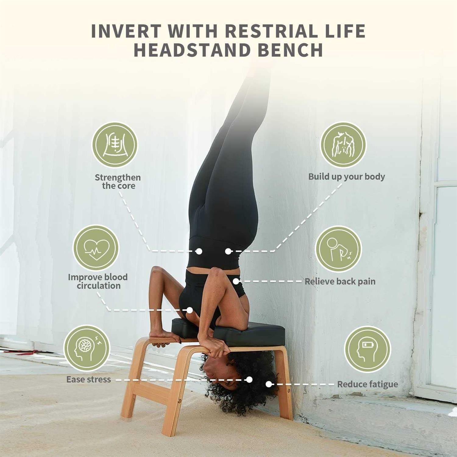 Restrial Life Yoga Headstand Bench Stand Yoga Chair for Family, Gym - Image 5