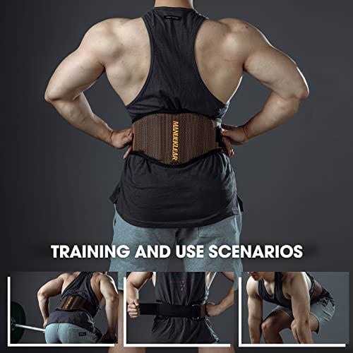 M MANUEKLEAR Manueklear Gym Weight Lifting Belt Weight Lifting Workout Weightlifting Powerlifting Belt For Men Women - Image 4