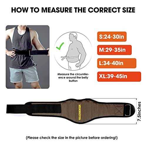 M MANUEKLEAR Manueklear Gym Weight Lifting Belt Weight Lifting Workout Weightlifting Powerlifting Belt For Men Women - Image 5