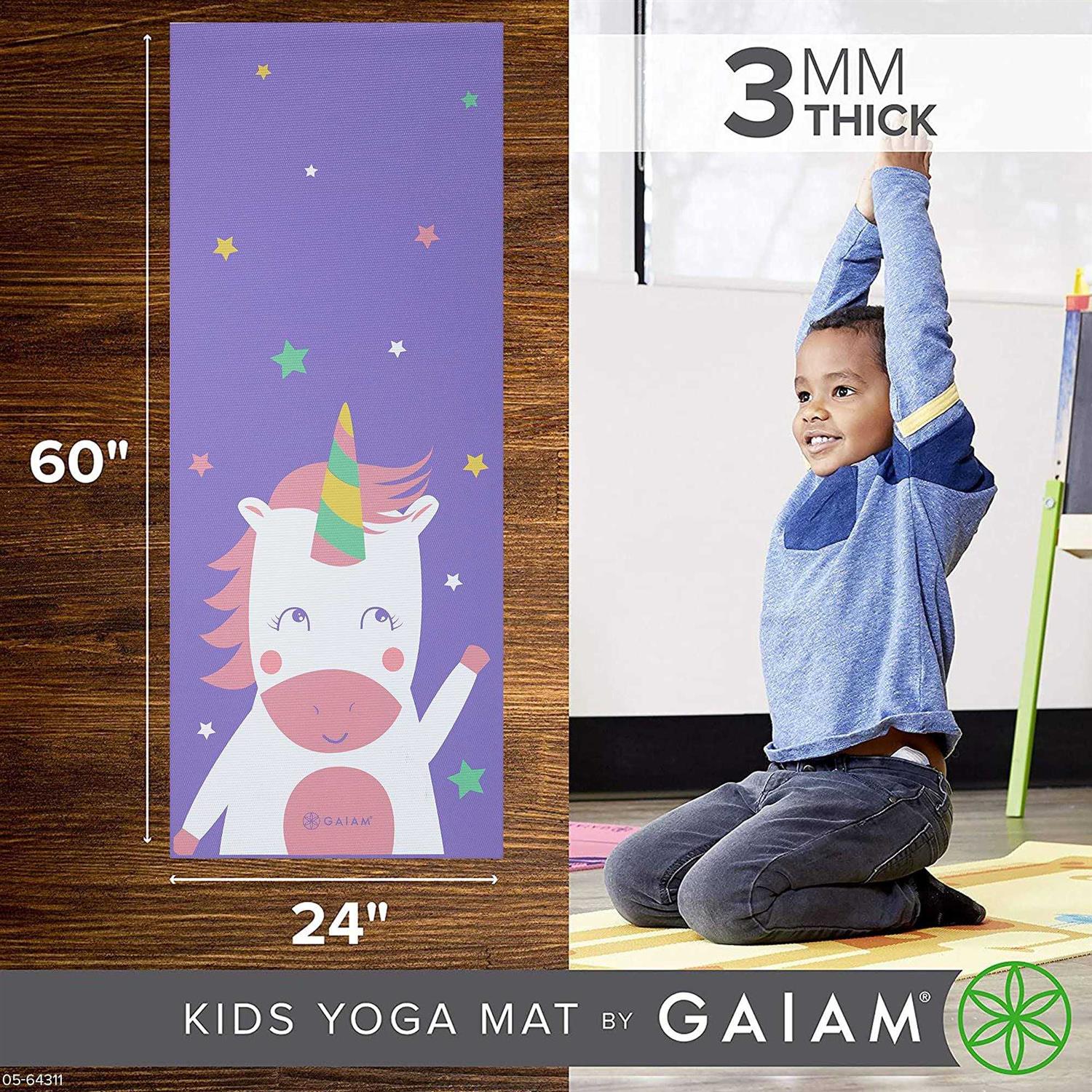 Gaiam Kids Yoga Mat Exercise Mat, Yoga for Kids with Fun Prints - Image 5