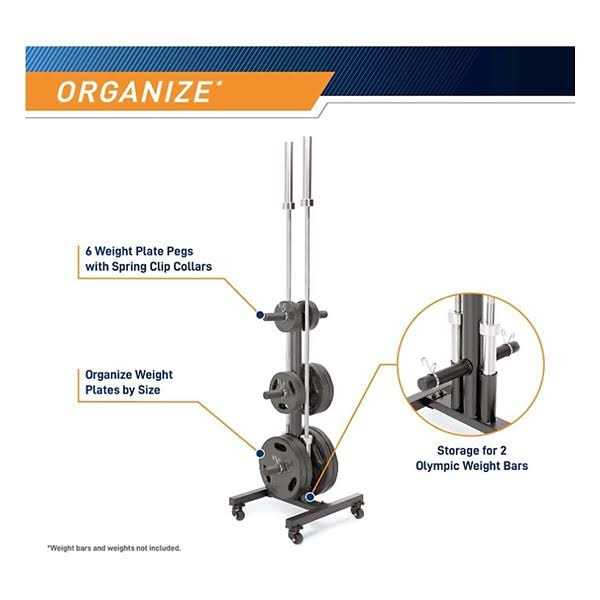 Marcy 6-Peg Olympic Weight Plate Tree - Image 3