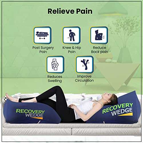 Leg Elevation Pillow by Recovery Wedge, Inflatable Wedge Pillow for Sleeping and Post-Surgical Recovery, Improve Circulation and Reduce Swelling, - Image 4
