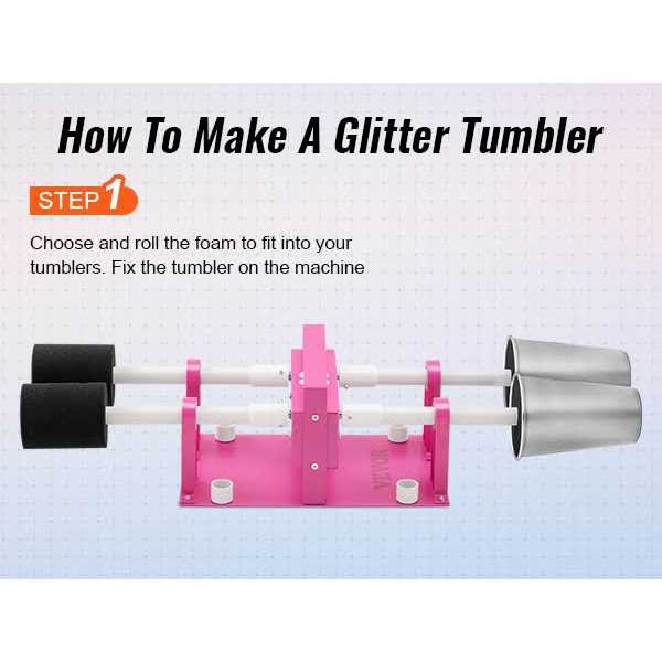 VEVOR 4 Cup Turner Multi Tumbler Spinner Four-Arm Crafts for Glitter Epoxy DIY - Image 5